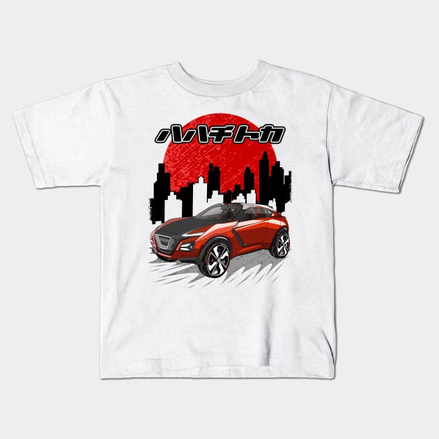 Japanese Sports Crossover Car Kids T-Shirt by Guyvit